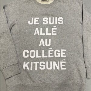 MAISON KITSUNE Heather Gray Sweatshirt
